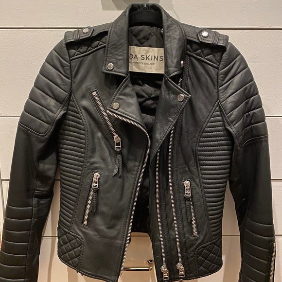 Boda Skins Women's Quilted Black Leather Jacket - Picture 1 of 8